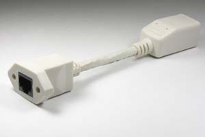 LANアダプタ CAT6（メス-メス、パネルマウント型ケーブルタイプ）　＜お取り寄せ 4～7営業日後出荷＞