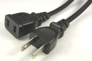 電源ケーブル（2Pプラグ／2Pソケット）＜12A-125V＞