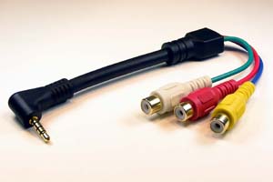 4極ステレオミニ（Φ3.5mm）－RCAメス×3  中継・変換用AVケーブル
