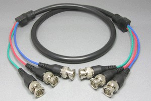 75オーム同軸ケーブル BNCオス×3－BNCオス×3 ＜お取り寄せ　5～15営業日後出荷＞