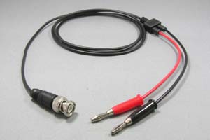 50オーム同軸ケーブル BNCオス－バナナプラグ分岐タイプ （MIL規格RG-174、JIS規格1.5D-2V相当）