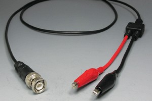 50オーム同軸ケーブル BNCオス－3Aワニ口タイプ （MIL規格RG-174、JIS規格1.5D-2V相当） 