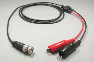50オーム同軸ケーブル BNCオス－5Aワニ口タイプ （MIL規格RG-174、JIS規格1.5D-2V相当）