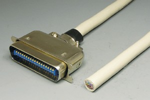 セントロニクスケーブル 36pin 丸ケーブル(片側オス)