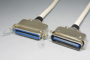 セントロニクスケーブル 36pin 丸ケーブル（オス－メス）