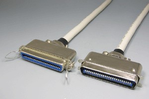 セントロニクスケーブル 50pin 丸ケーブル（オス－メス）
