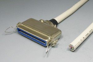 セントロニクスケーブル 50pin 丸ケーブル(片側メス)