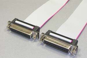 Dsubケーブル 25pin フラットケーブル（メス－メス、M2.6ロックナット）　＜お取り寄せ 4～7営業日後出荷＞