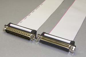 Dsubケーブル 37pin フラットケーブル（オス－メス、M2.6ロックナット）