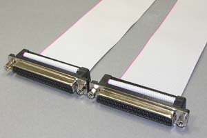 Dsubケーブル 37pin フラットケーブル（メス－メス、♯4-40ロックナット）　＜お取り寄せ 4～7営業日後出荷＞