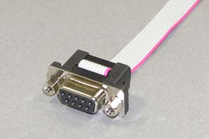 Dsubケーブル 9pin フラットケーブル（片側メス、M2.6ロックナット）