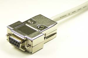 EMI対策　Dsubケーブル 9pin 丸ケーブル（片側メス、M2.6ショートネジ）