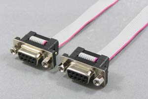 Dsubケーブル 9pin フラットケーブル（メス－メス、M2.6ロックナット）
