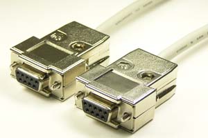 EMI対策 Dsubケーブル 9pin 丸ケーブル(メス-メス、M2.6ショートネジ)