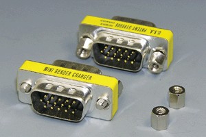 高密度D-subコネクタ 15pin用 変換アダプタ ミニD-sub15pin （M2.6ミリネジ）