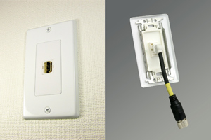 ケーブル付きAVコンセント　HDMIメス×１（Ver 1.3対応）