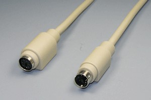キーボード延長用ケーブル（PS/2タイプ）　ミニDIN6Pinオス－ミニDIN6Pinメス