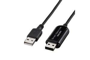 【サンワサプライ】　ドラッグ＆ドロップ対応のUSB2.0データリンクケーブル、両側Aコネクタオス、長さ1.5m