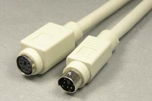 マウス延長用ケーブル（PS/2タイプ）　ミニDIN6Pinオス－ミニDIN6Pinメス