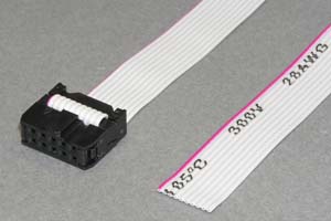 MILソケットケーブル 10pin フラットケーブル(片側メス、極性ガイド外向き)