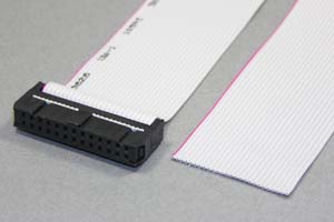 MILソケットケーブル 26pin フラットケーブル(片側メス、極性ガイド内向き)