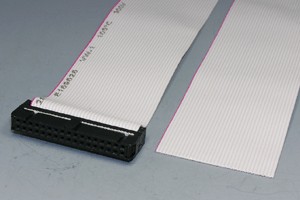 MILソケットケーブル 34pin フラットケーブル（片側メス、極性ガイド内向き）