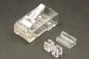 自作用RJ-45コネクタ（LANケーブル用コネクタ、RoHS対応品）