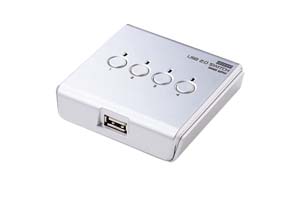 【サンワサプライ】　USB2.0手動切替器、４入力（Bメス）－１出力（Aメス）