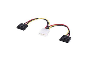 【サンワサプライ】 SATA電源ケーブル、4P電源-SATA15pinメス2分岐