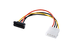 【サンワサプライ】　SATA電源ケーブル、4P電源－SATA15pinメス（下L型）