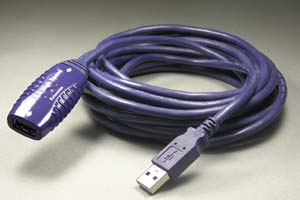 USBリピーターケーブル ： 最大20m延長 　（USB2.0規格対応）