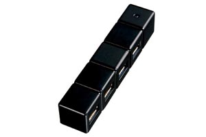 【サンワサプライ】　USB2.0ハブ、4ポート、接続コネクタ回転タイプ、セルフ/バスパワー両用