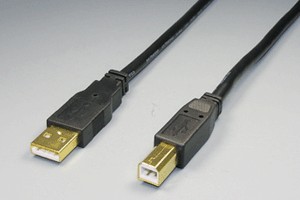 USB2.0ケーブル Aコネクタ オス－Bコネクタ オス（金メッキシェル）