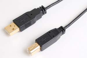 極細・柔軟　USB2.0ケーブル Aコネクタ オス－Bコネクタ オス（金メッキシェル）