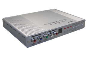 ビデオスケーラー（アナログRGB(VGA)／コンポーネントビデオ／HDMI（またはDVI-Dシングルリンク）／アナログ音声  ⇒ HDMI （またはDVI-Dシングルリンク）映像・音声信号変換用スキャンコンバータ（映像信号変換器））