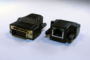 DVI-Dシングルリンク　エクステンダー：最大20m延長（映像信号延長器：UTP（LAN）ケーブル（１本）延長型）