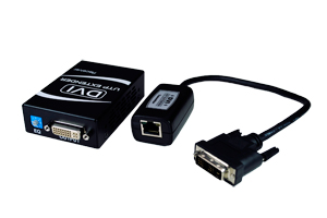 DVI-Dシングルリンク　エクステンダー：最大60m延長（映像信号延長器：UTP（LAN）ケーブル（１本）延長型・電源供給タイプ）