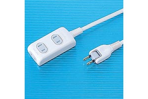 【サンワサプライ】　電源タップ（ホコリ防止シャッタータイプ、2P・3個口、15A・125V（合計1500Wまで）、2Pスイングプラグコード3m付き）