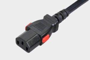 【ロック機構付き】電源ケーブル（片側3Pソケット／片側切り落とし）＜15A-125V＞