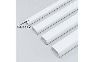 【サンワサプライ】　CA-KK17ケーブルカバー：角型モール（白色、長さ1000mm×幅17mm×高さ10mm、両面テープ付き）