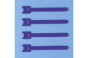 【サンワサプライ】　ケーブルタイ（マジックテープ型、長さ120mm、青色、4本入り）【在庫限り販売中止】