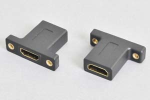 パネルマウント中継アダプタ　両側HDMI-Aメス　HDMI2.0対応　【HDMI2.0対応】　（PADP-HFHFの後継品）