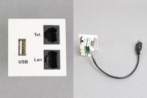 45モジュール コンセント Usb Aメス Tel Lan 内側配線 Usb Aメス端子