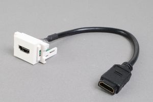 コンセントチップ　　コンセント側：HDMIメス＜白色＞／ケーブル側：HDMIメス　　　【短距離接続用】